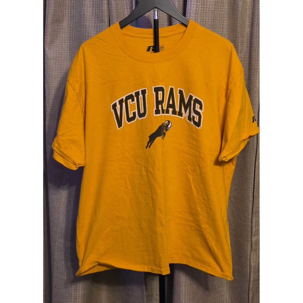 Russell VCU Rams Graphic Short Sleeve T-Shirt Men's Size XL (46-48) Yellow